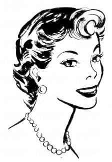 50s Girl Cliparts - Vintage Fashion Icons for Your Projects
