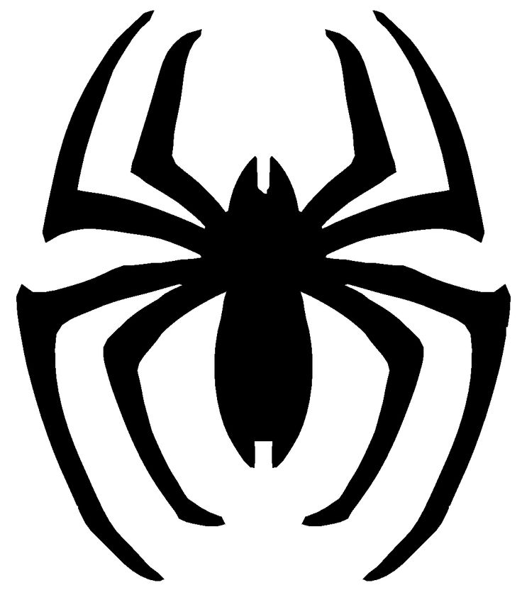 Spiderman symbol silhouette clipart