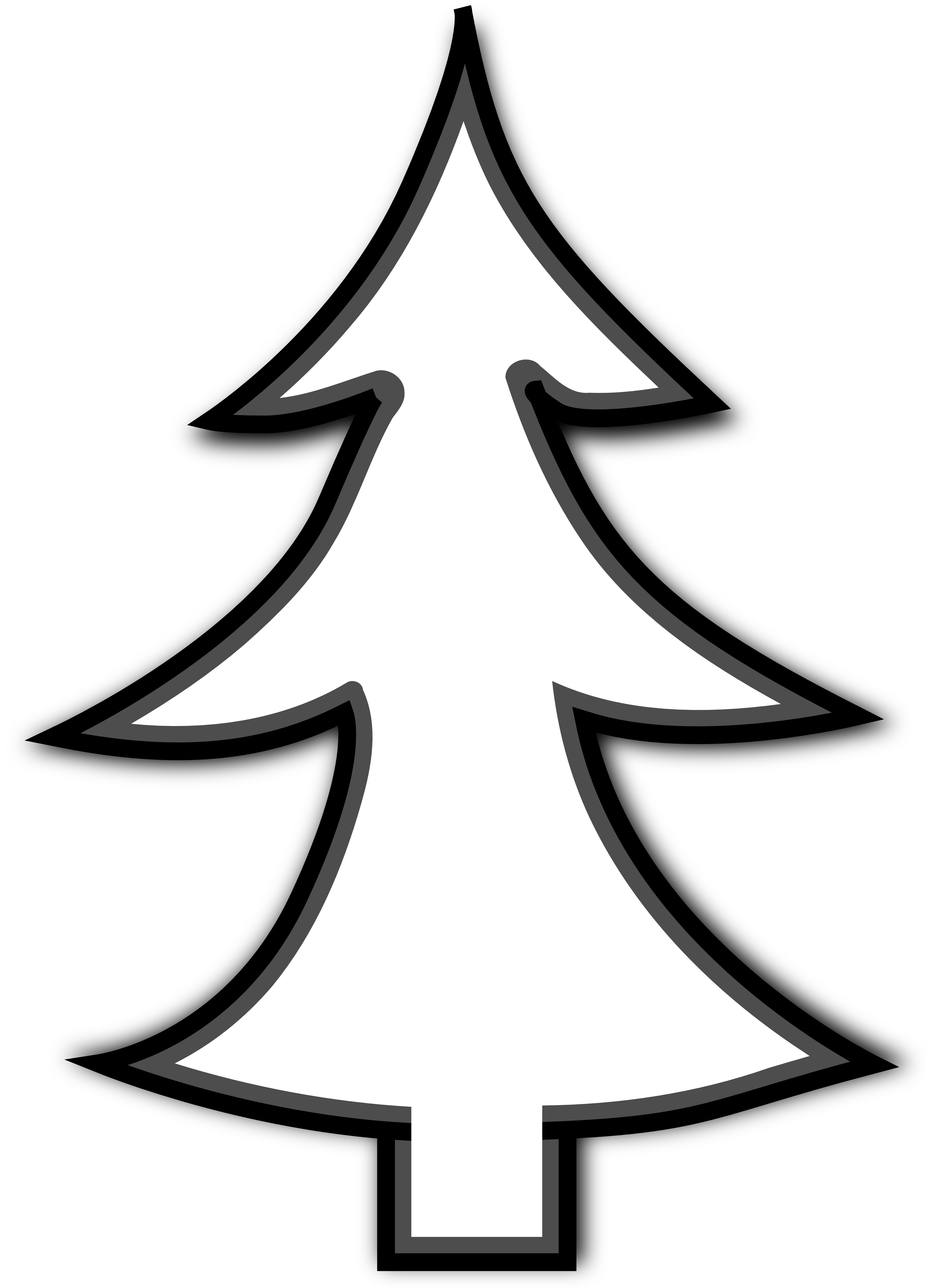Rustic christmas border clipart black and white
