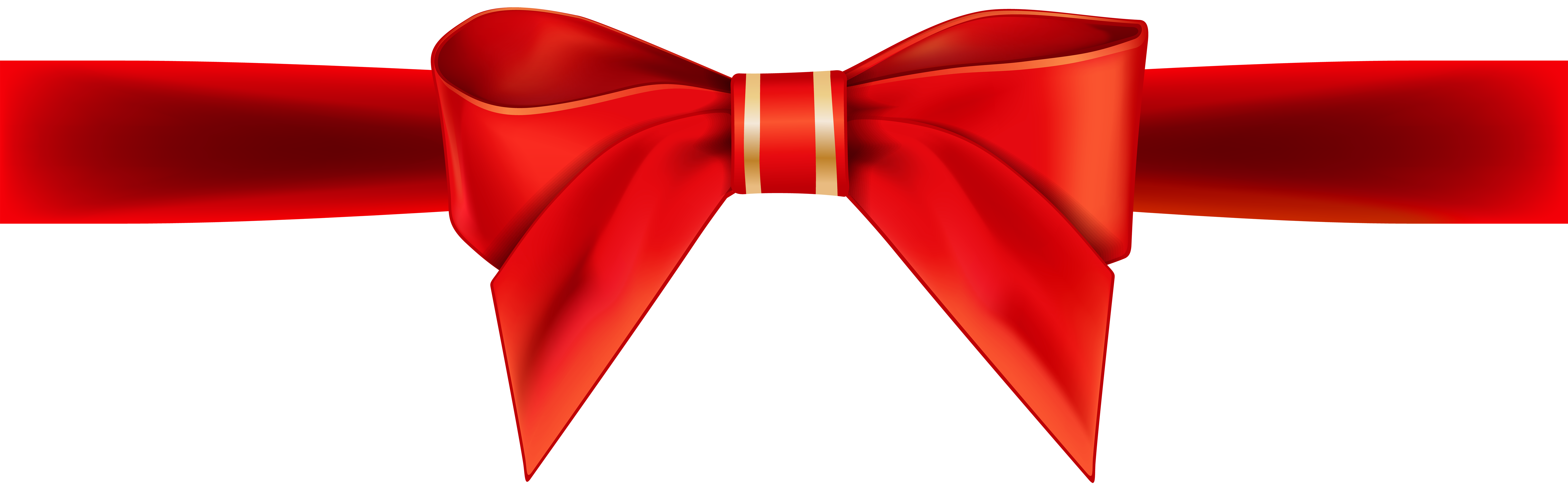 Red Ribbon Bow Transparent PNG Clip Art Image