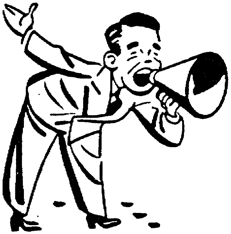 man with megaphone clipart - Clip Art Library