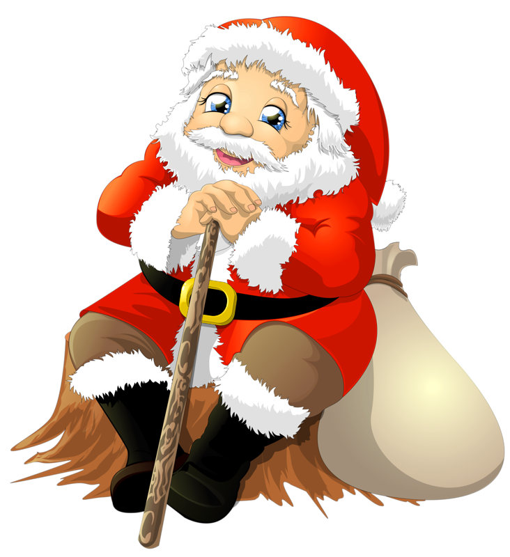 Santa with Bag PNG Clipart