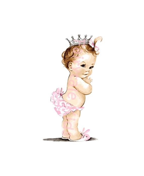 Vintage baby clip art