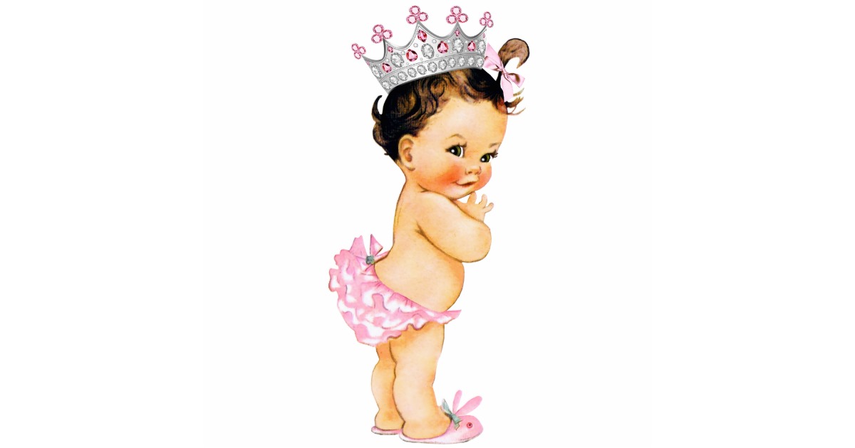 Vintage baby princess clipart