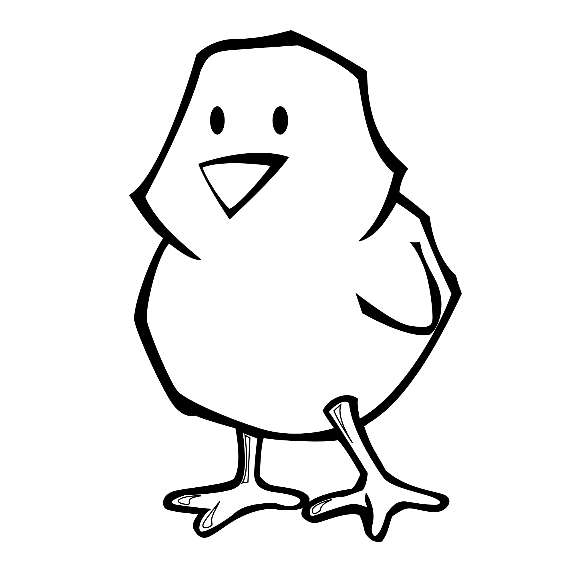Baby Chick Black And White Clipart Clip Art Library