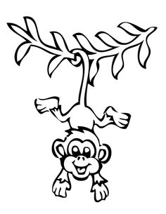 Premium Vector  Cute monkey hanging on trendil illustration