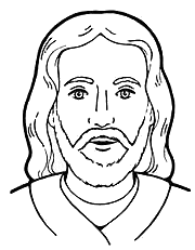 Jesus clipart for kids black and white