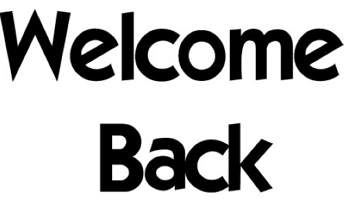 Welcome back sign clipart