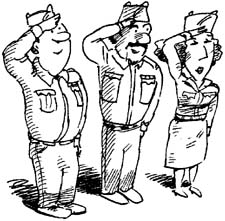 Female Military Clipart
