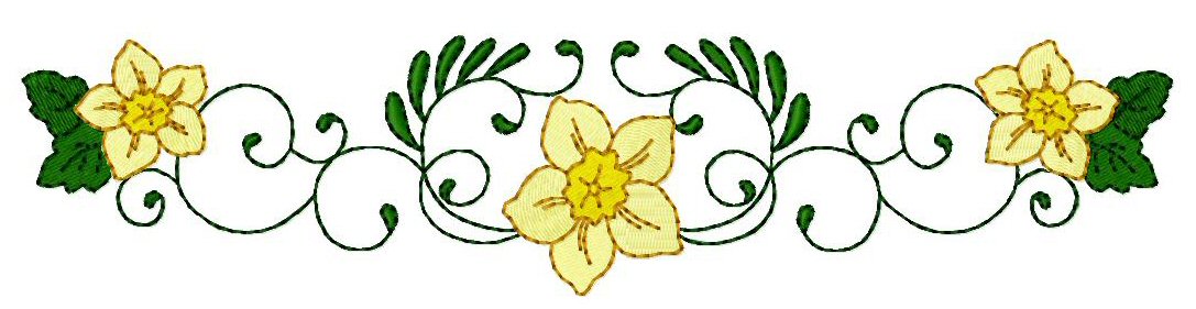 daffodil border clip art