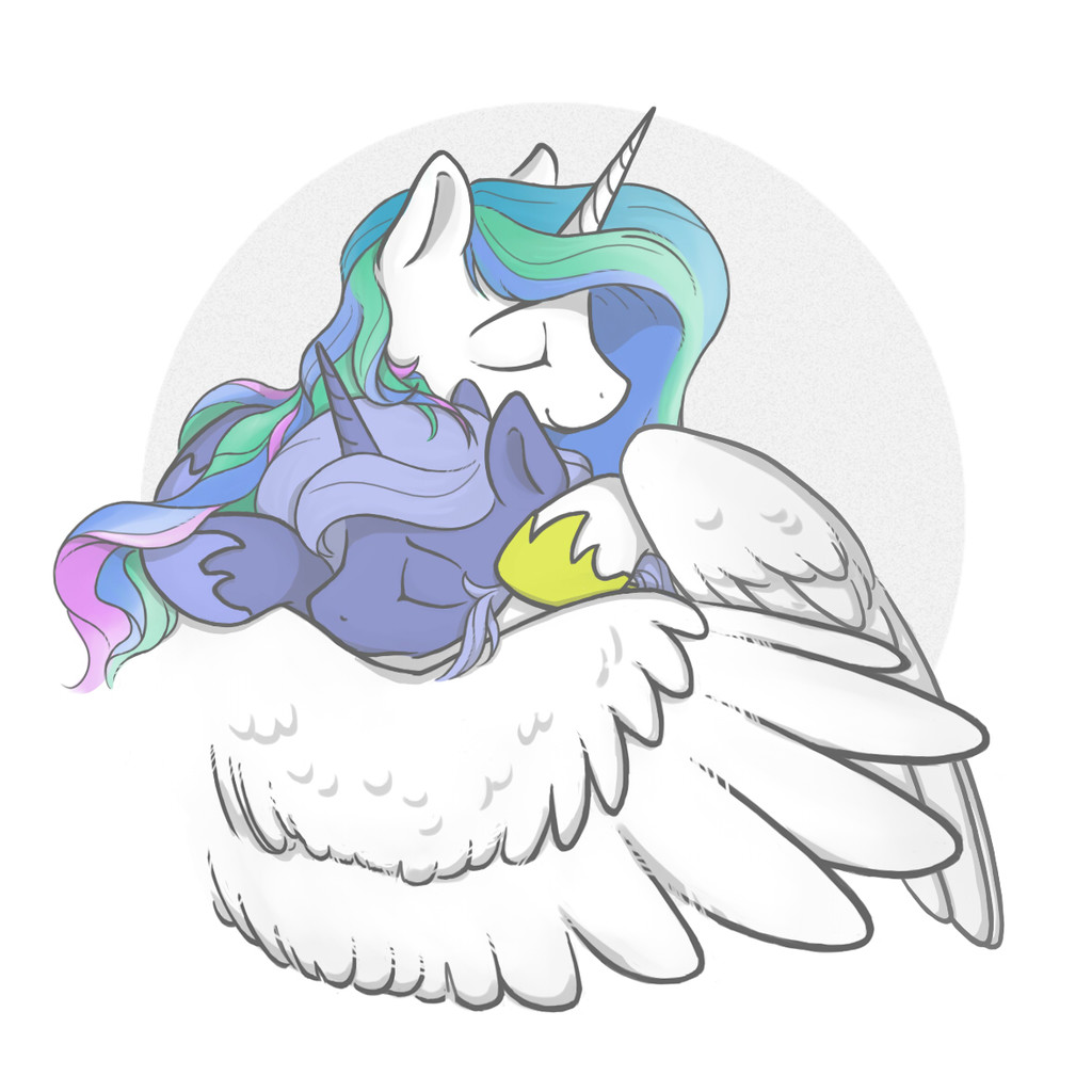 Sisters Embrace Cliparts