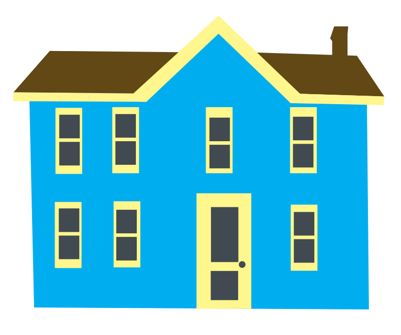 Big blue house clipart
