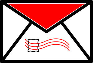 Stamped envelope clipart