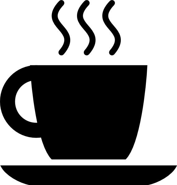 Coffee cup clip art black white