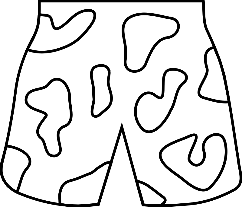 Clip Art Black And White Shorts Clipart
