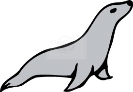 White Seal Cliparts