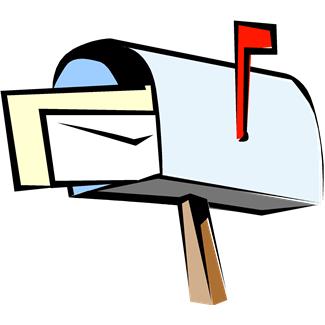 Mailbox mail black and white clipart clipart kid
