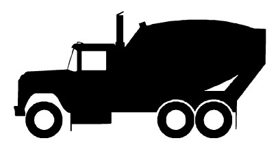 Black and white truck clip art