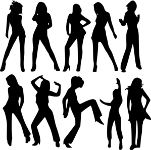 Women Silhouette Cliparts