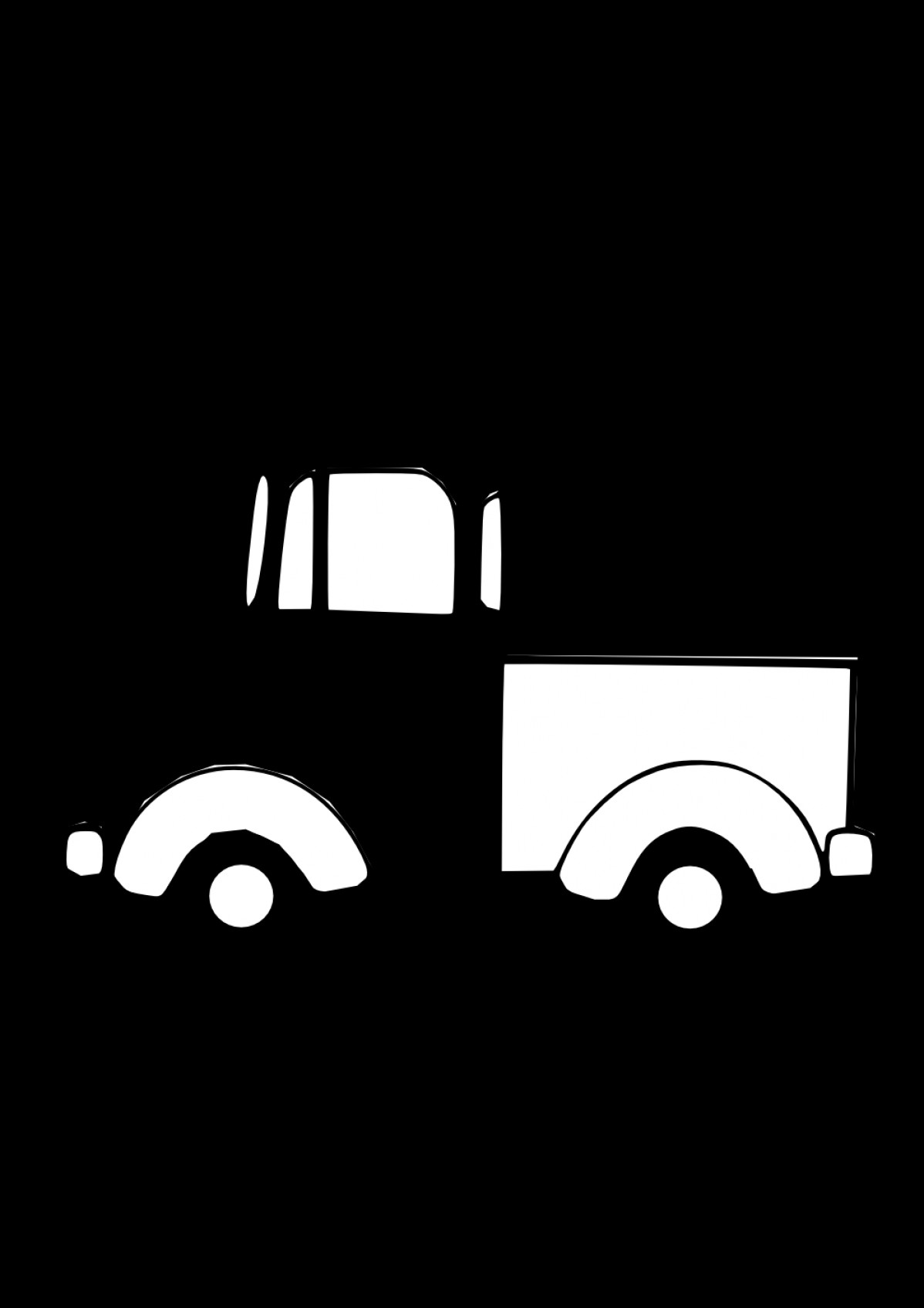 Exclusive Monster Truck Clip Art Black And White Illustration