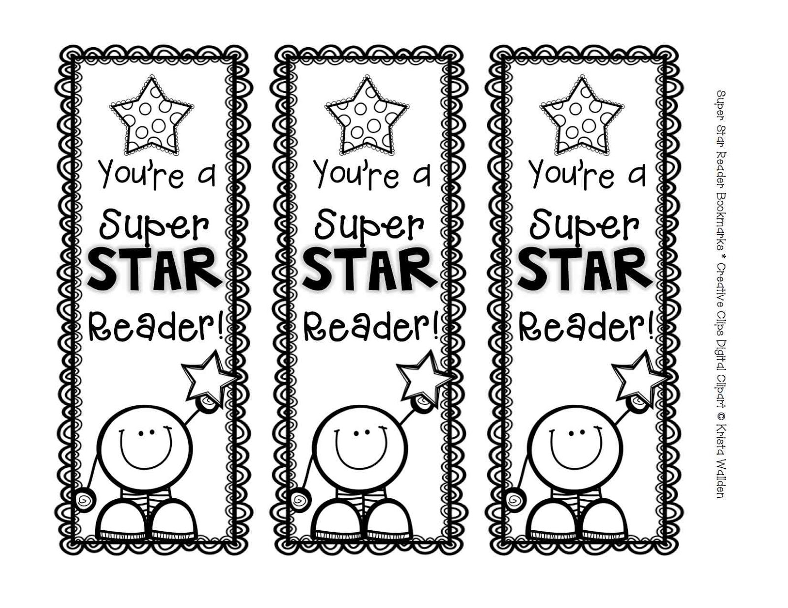 The Creative Chalkboard: Free Super Star Reader Bookmarks!