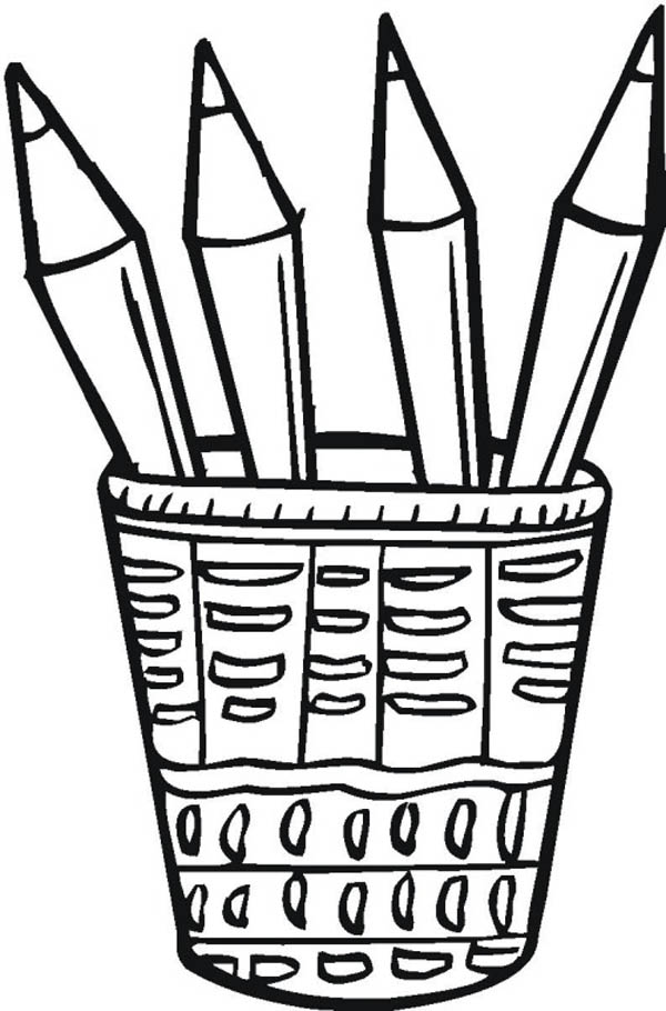 black and white pencil clip art