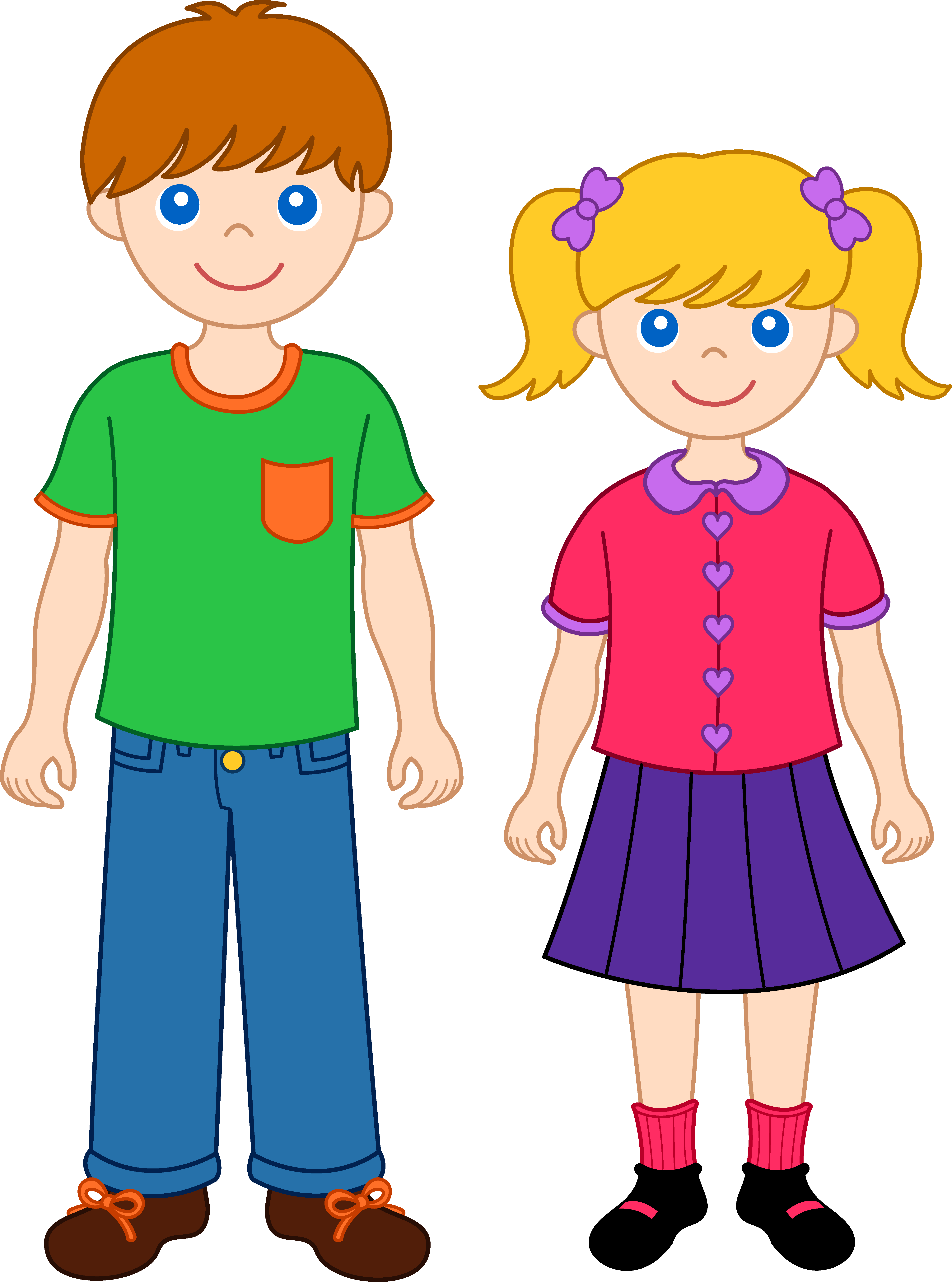 Two sisters and a brother clipart