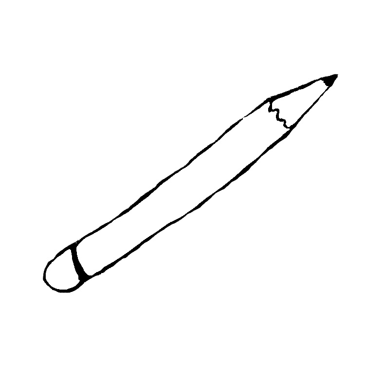 White pencil clipart