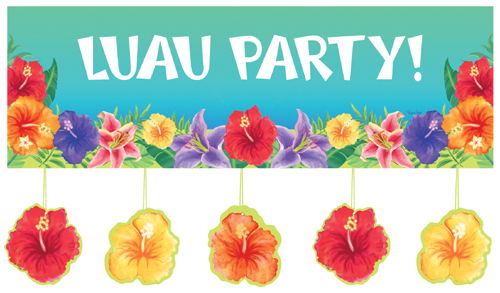Hawaiian Luau Word Clipart