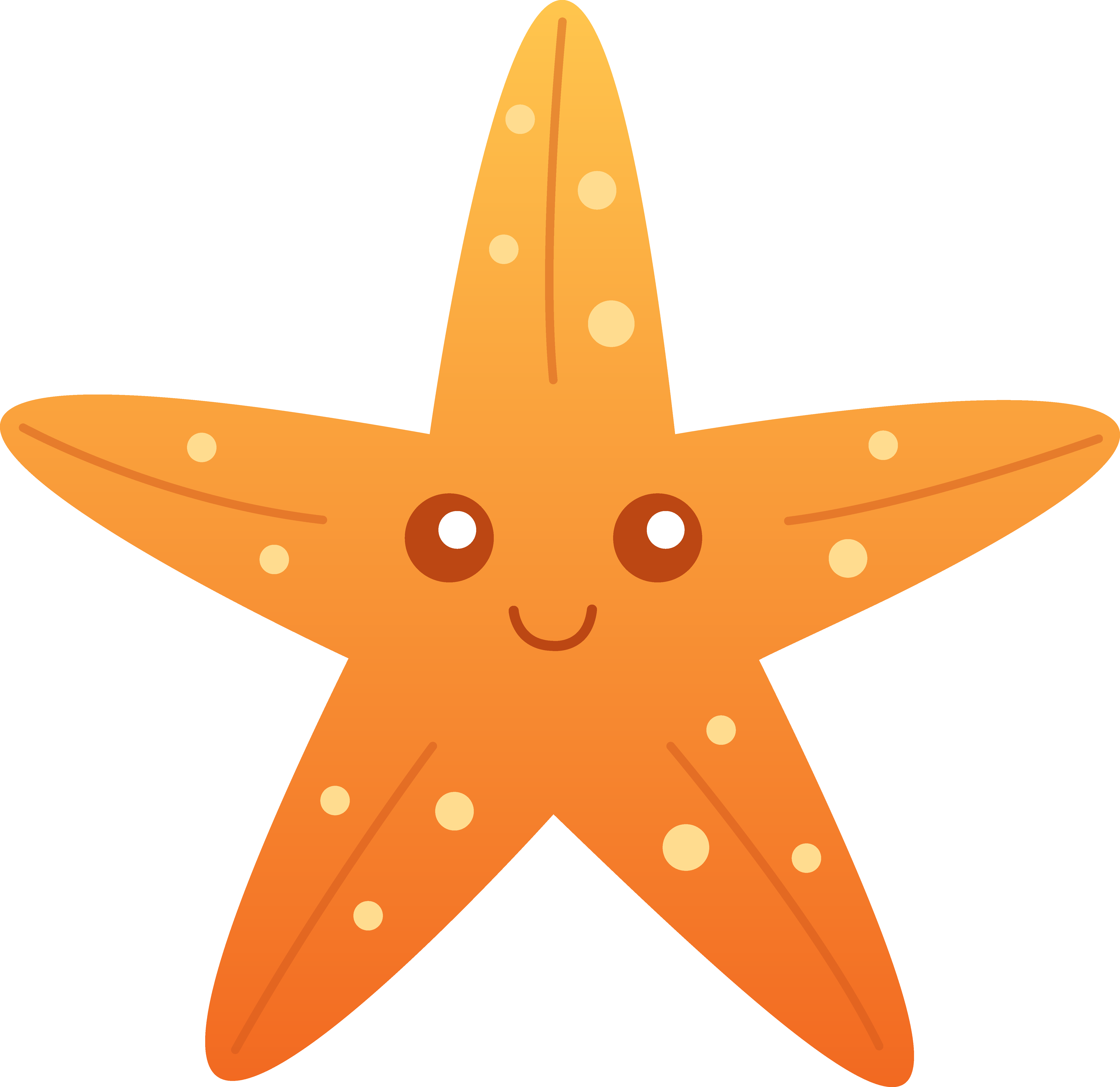 Cartoon starfish clipart