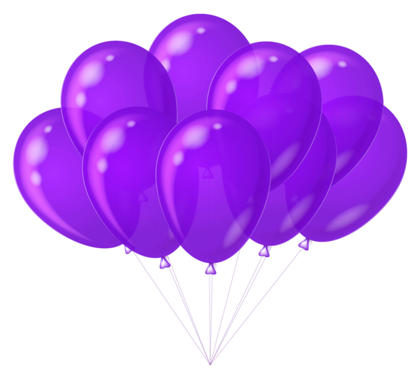 single purple balloon clip art
