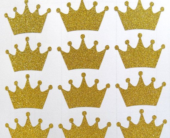 Gold glitter crown clipart