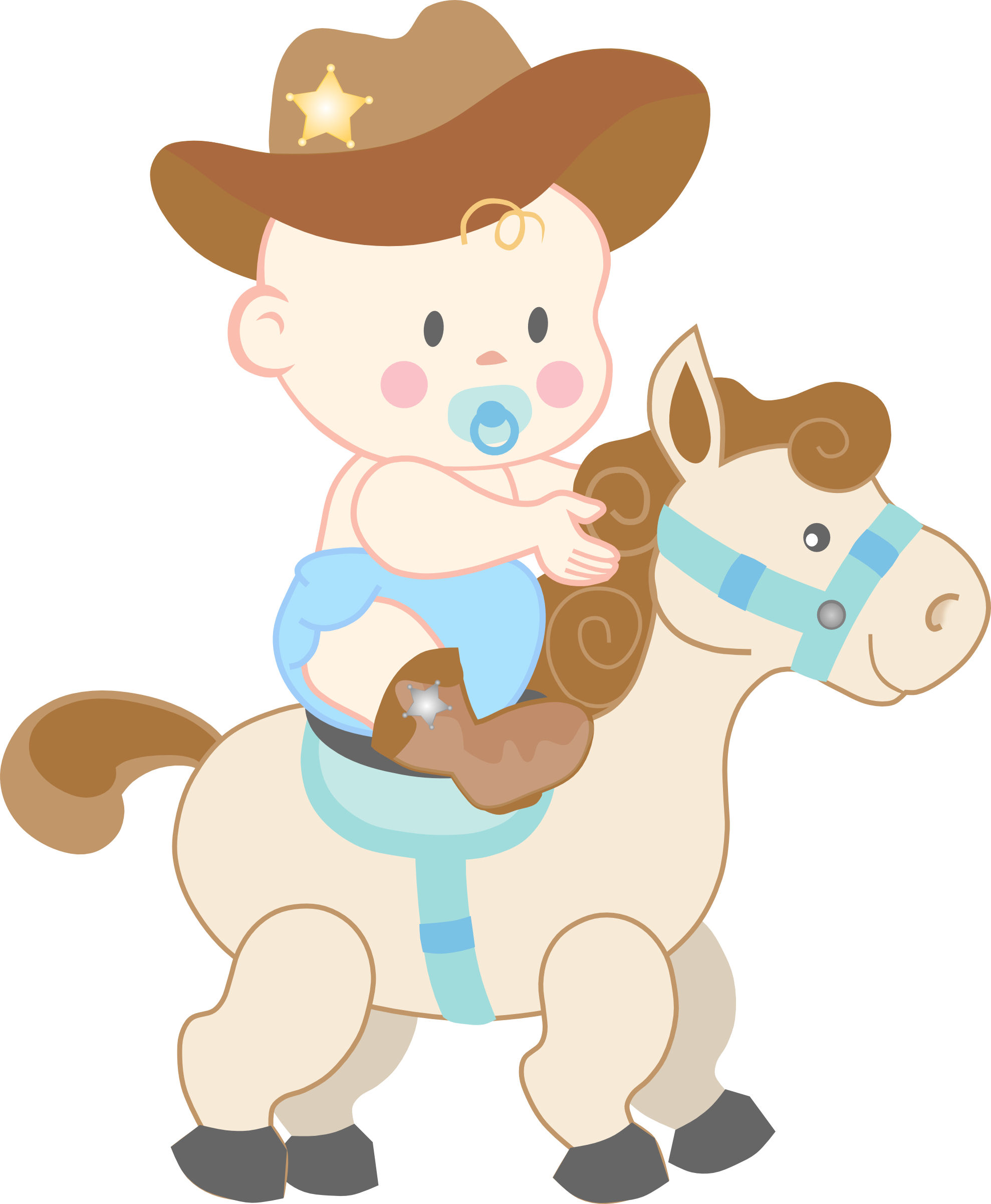 Baby Boy Cowboy Boots Clipart