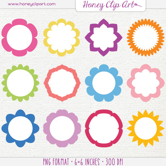 Flower Shapes Cliparts