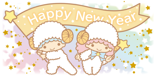 little twin stars happy new year - Clip Art Library