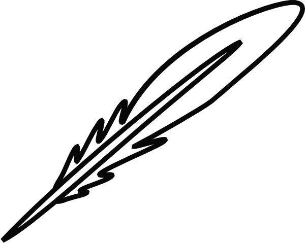 phoenix feather black and white clipart