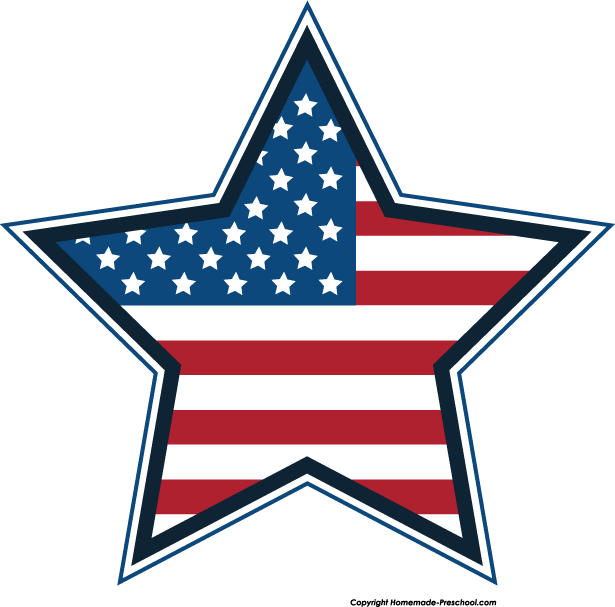 America flag stars stripes clipart