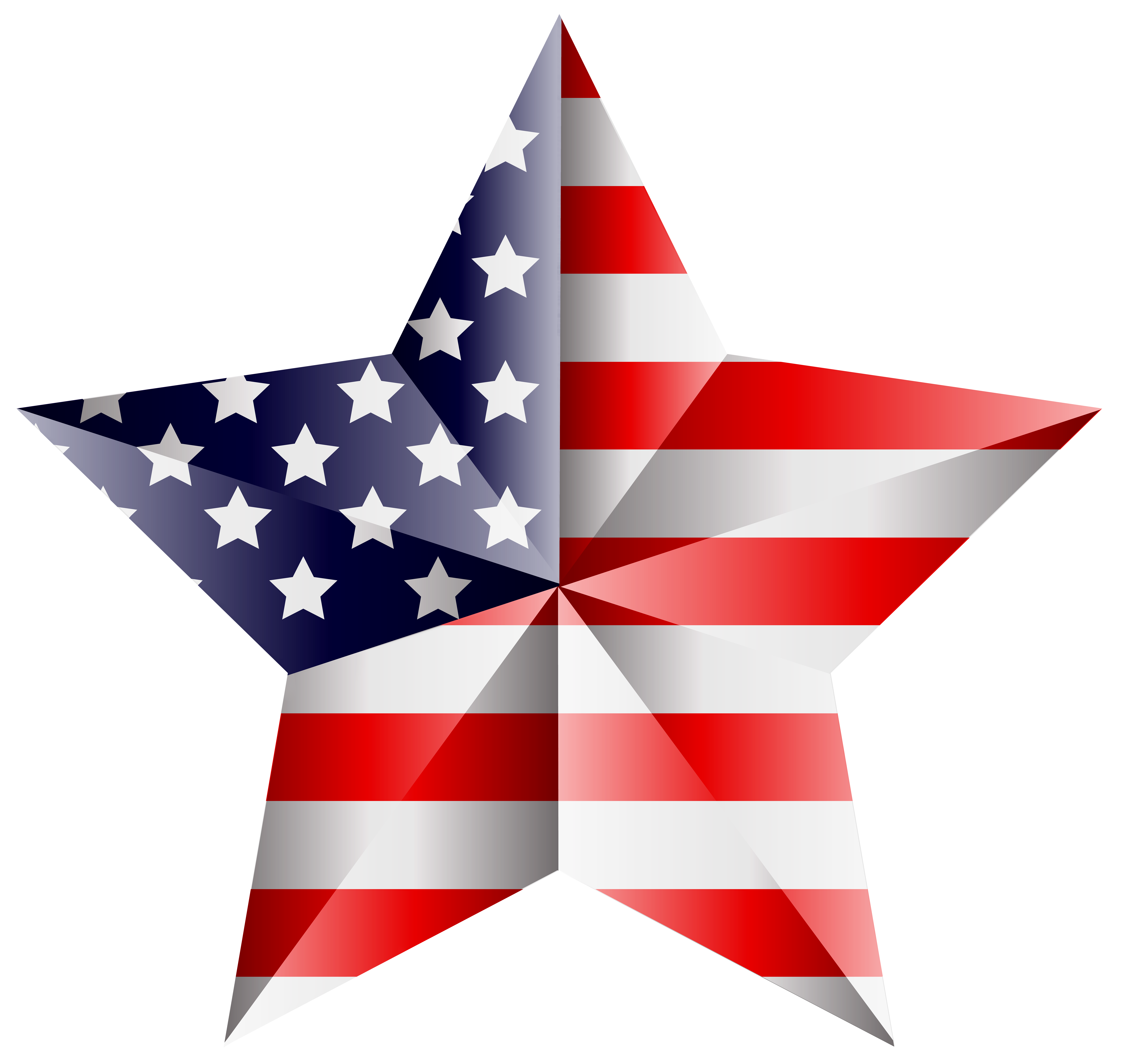 American Star Transparent PNG Clip Art Image