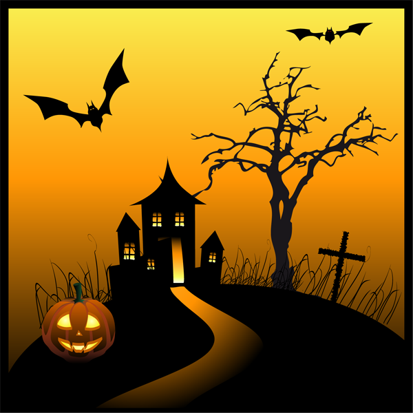 Clipart of haunted house