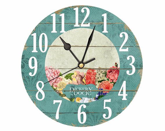 Turquoise Clock Clipart