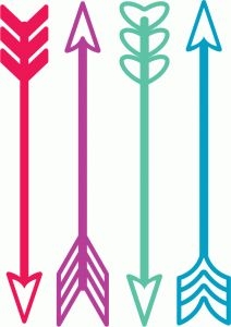 Feather Arrow Silhouette Clipart