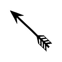 feathered arrow clip art black and white