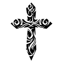 Tribal cross tattoo Vector Image