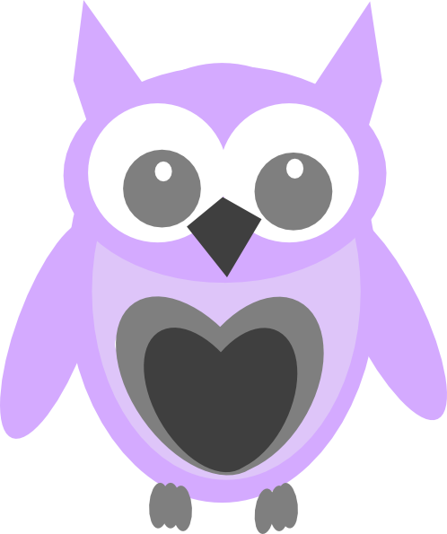 Owl Heart Cliparts