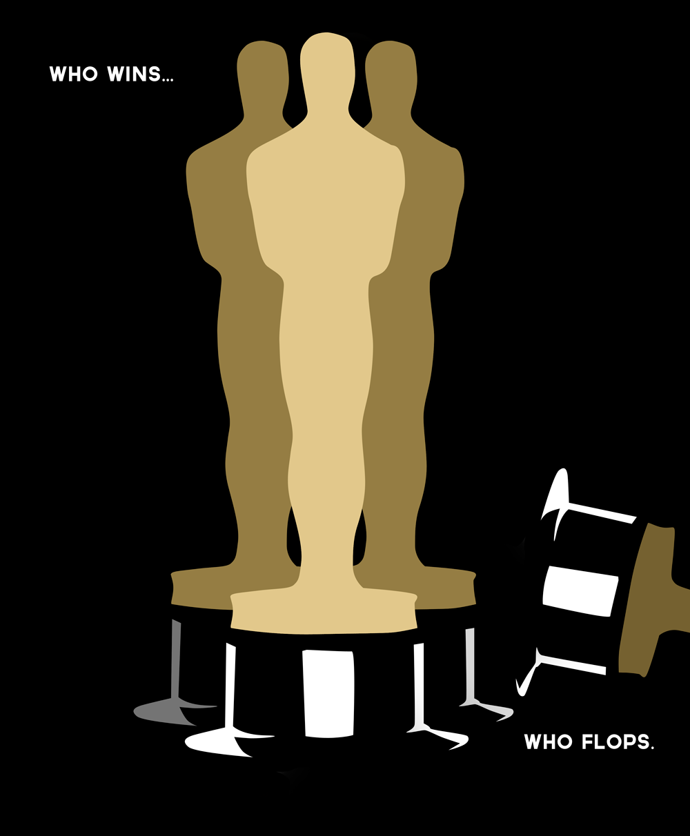 Уникальное творение: фигура Оскара, выполненная из картона