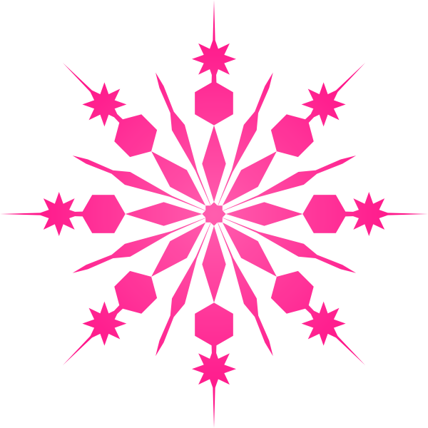 Pink Snowflake Clipart