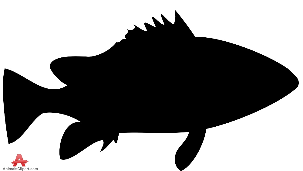 Black fish clipart