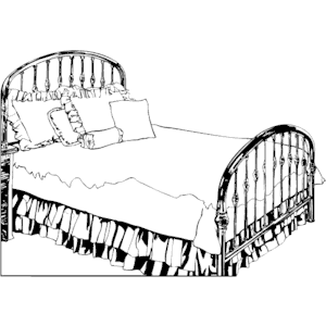 Bed Clip Art Black And White