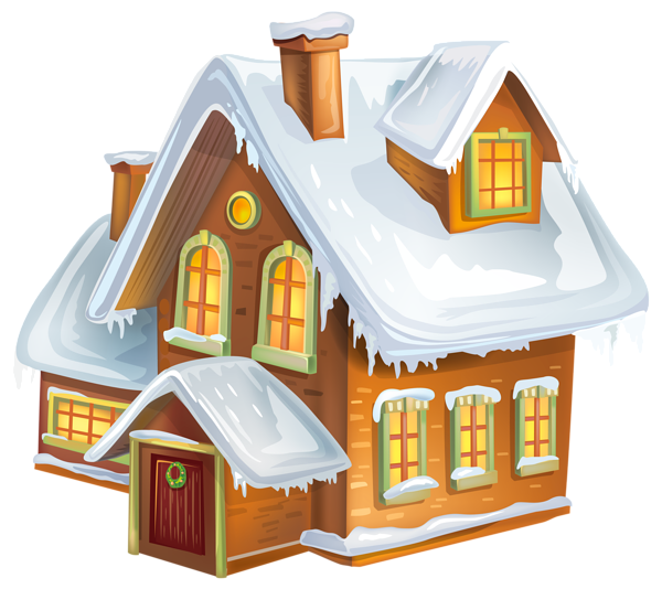 Winter house png clipart