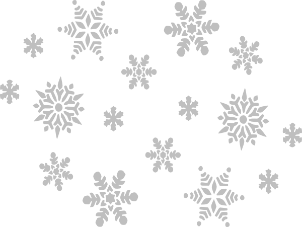Gray Snowflakes Clip Art at Clker